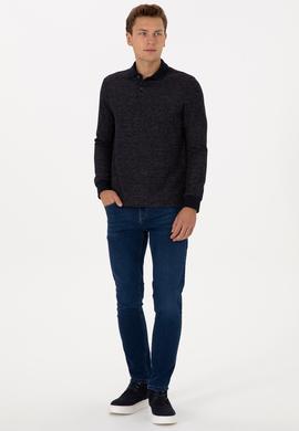 Erkek Lacivert Basic Sweatshirt - 50307730008