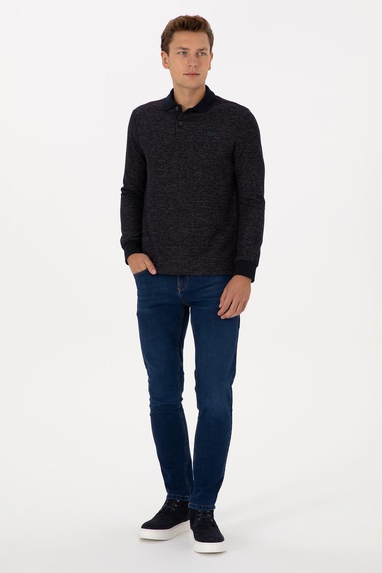 Erkek Lacivert Basic Sweatshirt - 50307730008