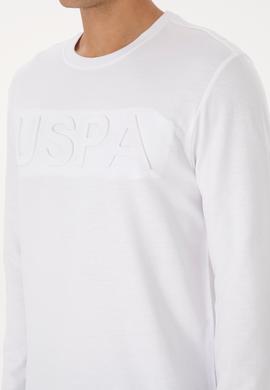 Erkek Regular Fit Bisiklet Yaka Beyaz Basic Sweatshirt - 50307793077