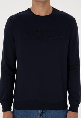 Erkek Regular Fit Bisiklet Yaka Lacivert Basic Sweatshirt - 50307793027