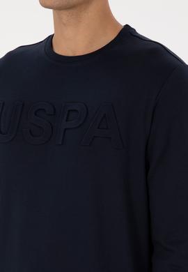 Erkek Regular Fit Bisiklet Yaka Lacivert Basic Sweatshirt - 50307793027