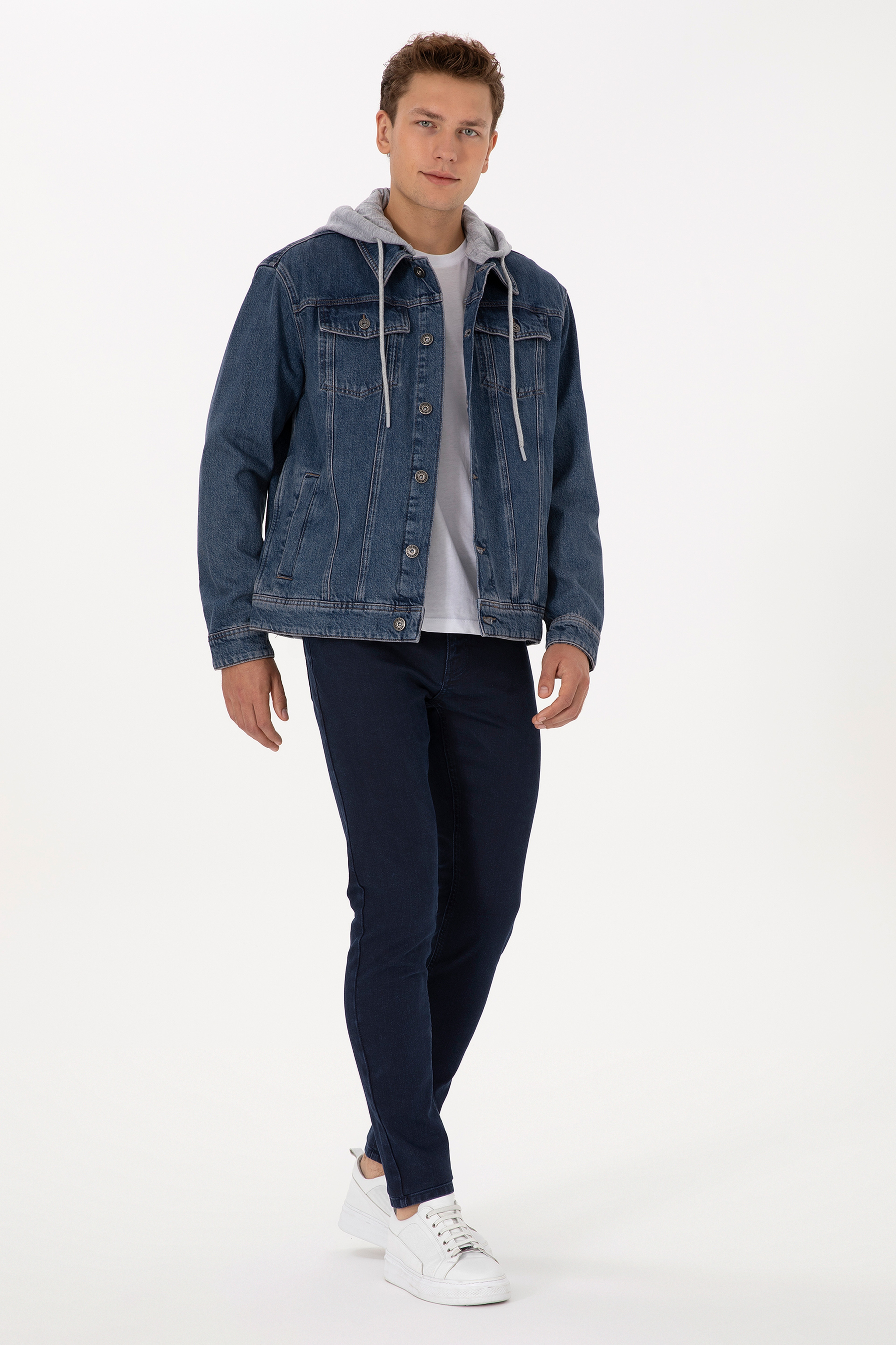 Erkek Koyu Mavi Jean Pantolon - Image 1
