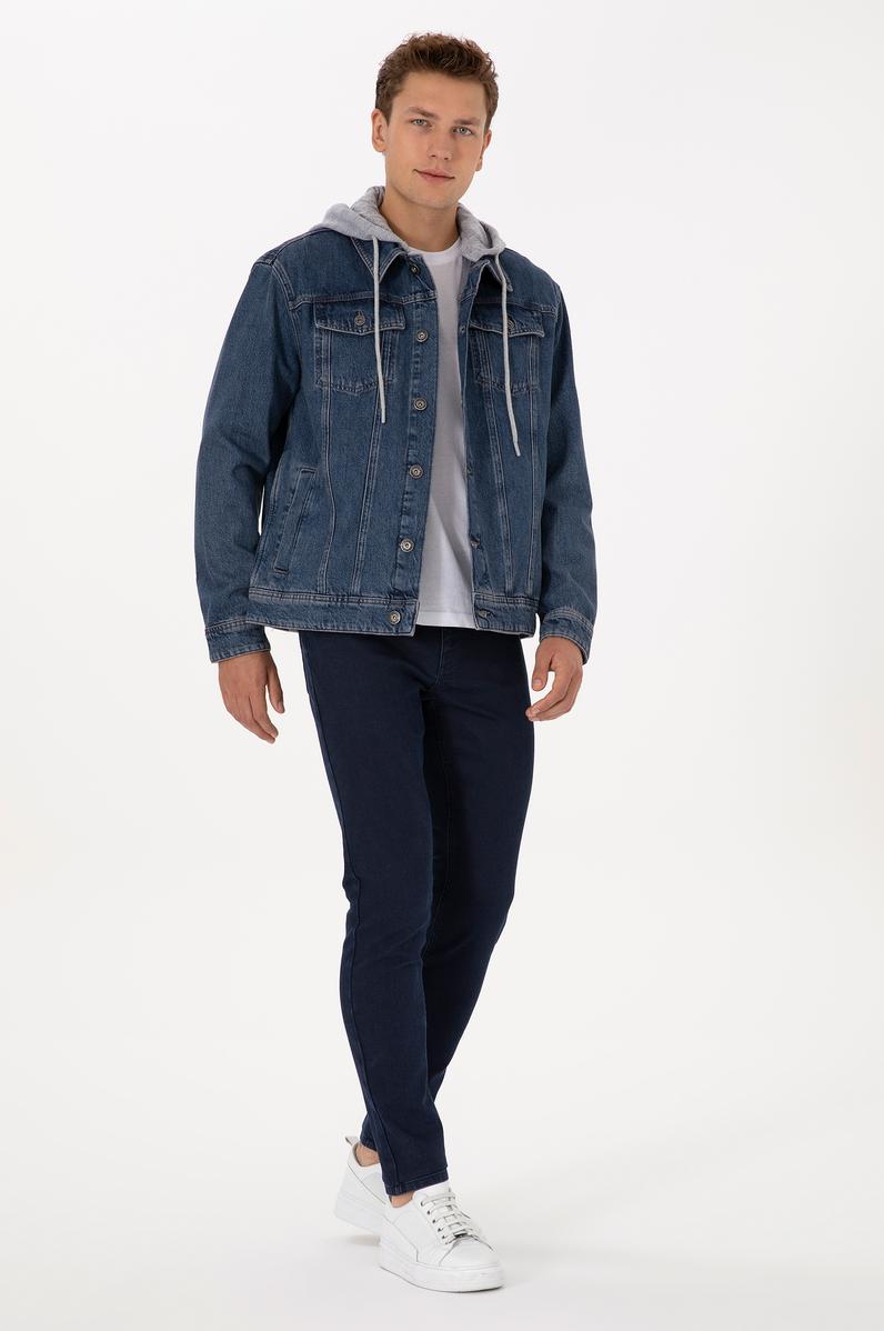 Erkek Koyu Mavi Jean Pantolon