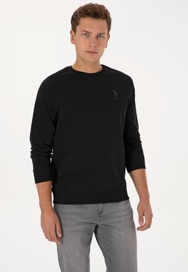 Erkek Regular Fit Bisiklet Yaka Siyah Basic Sweatshirt - 50308103004