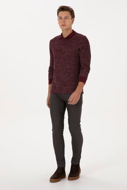 Erkek Kahverengi Slim Fit Jean Pantolon
