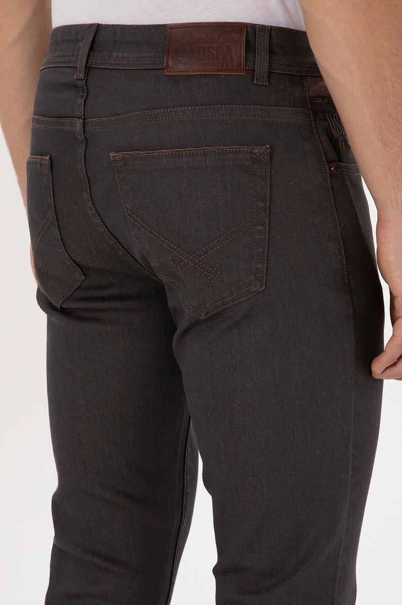 Erkek Kahverengi Slim Fit Jean Pantolon