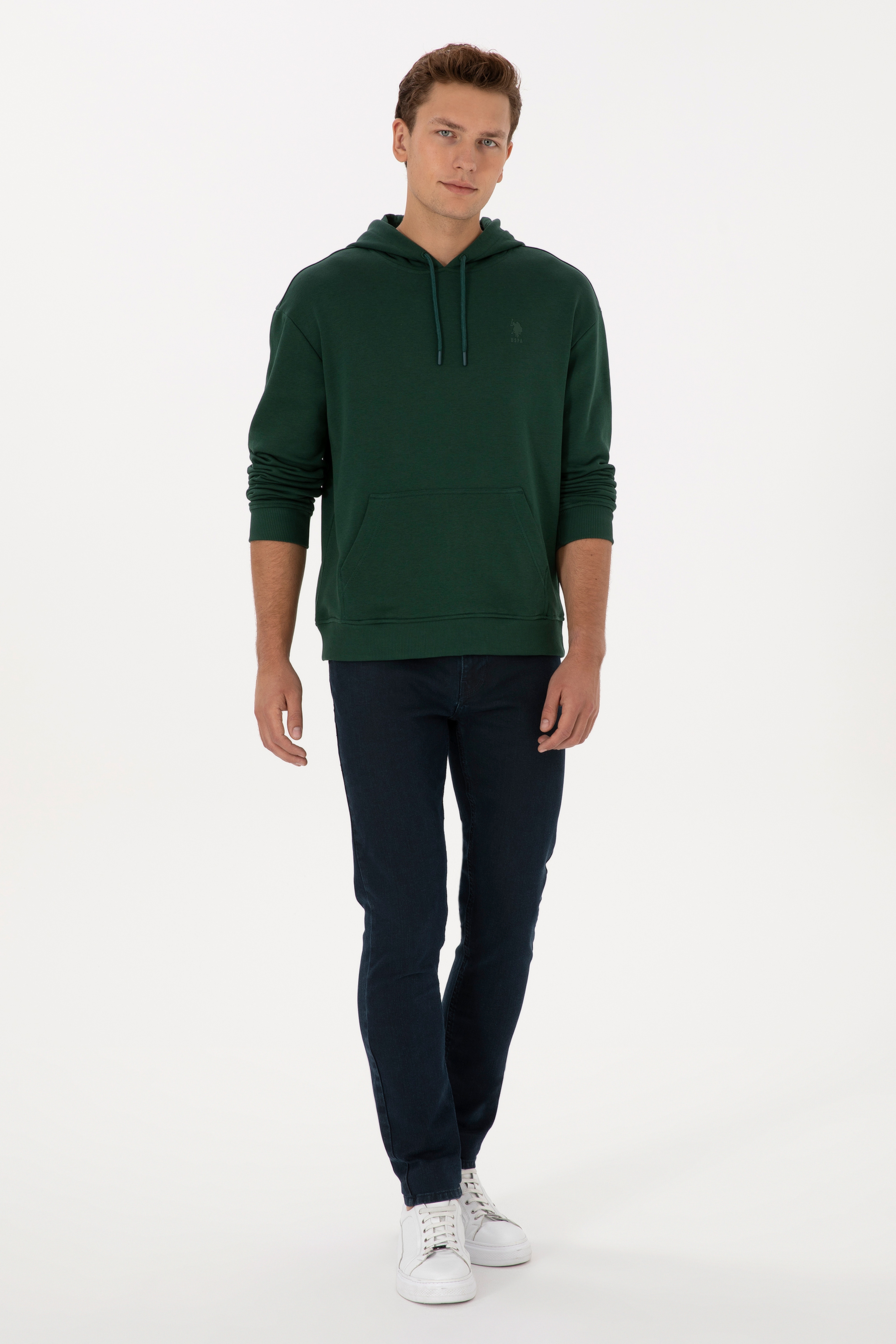 Erkek Koyu Mavi Slim Fit Jean Pantolon - Image 1