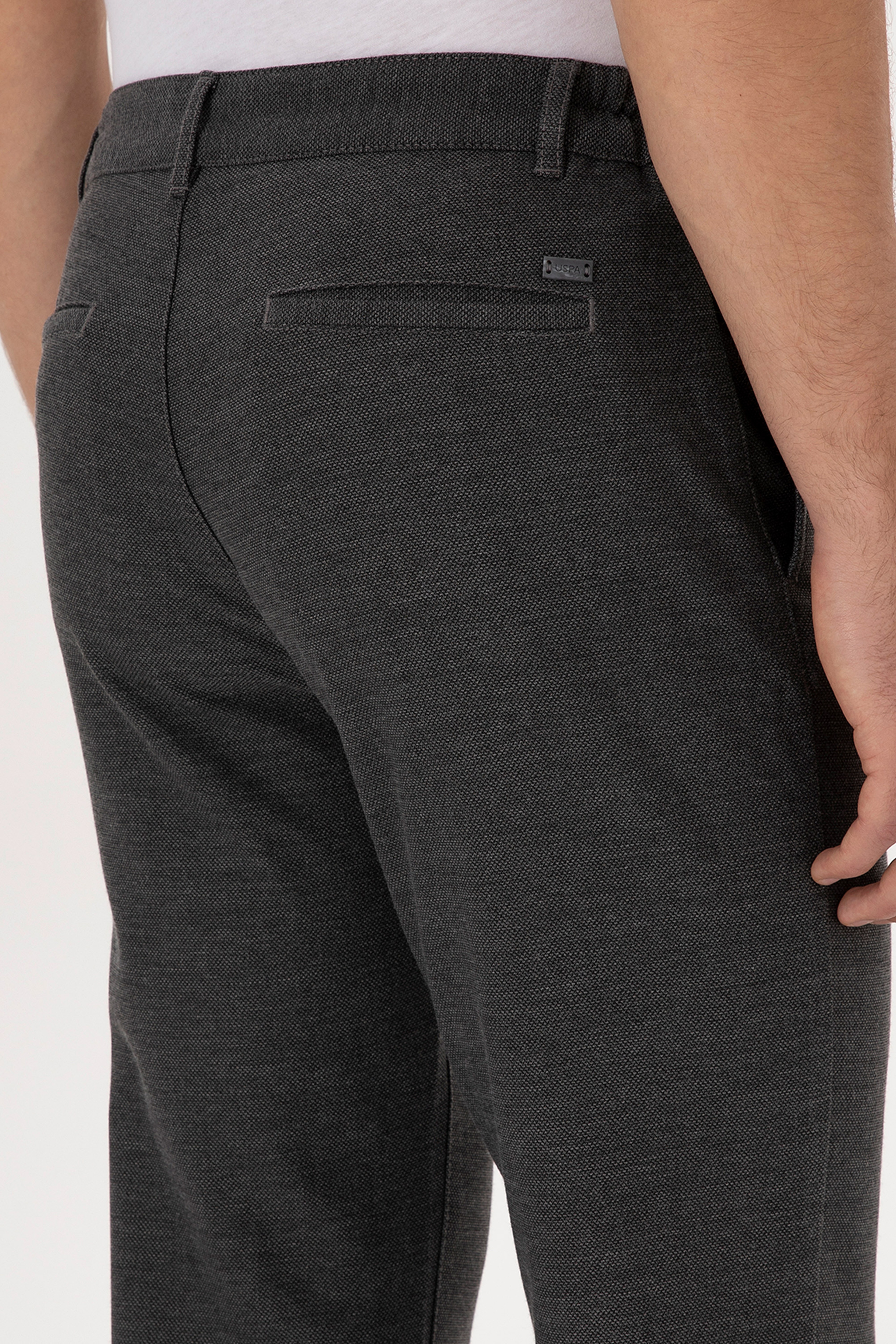 Erkek Gri Jogger Fit Kanvas / Chino Pantolon