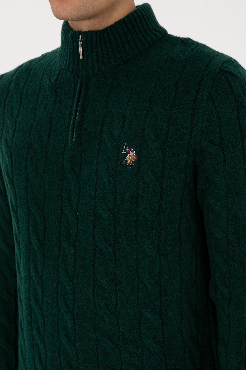 Erkek Koyu Yeşil Kazak