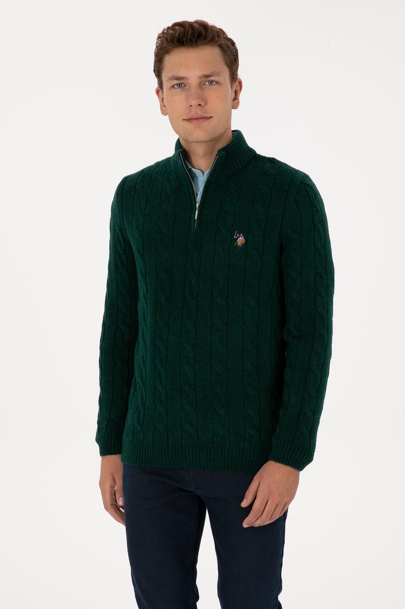 Erkek Koyu Yeşil Kazak