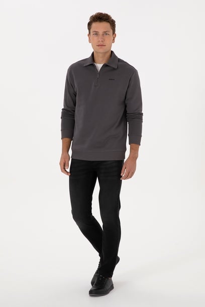 Erkek Siyah Slim Fit Jean Pantolon