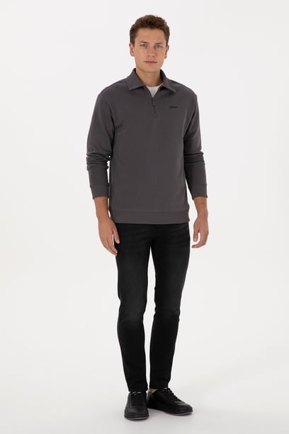 Erkek Siyah Slim Fit Jean Pantolon