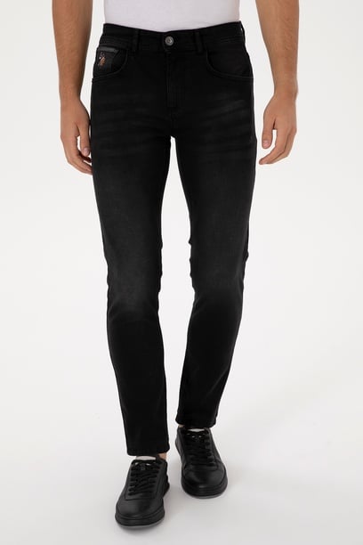Erkek Siyah Slim Fit Jean Pantolon