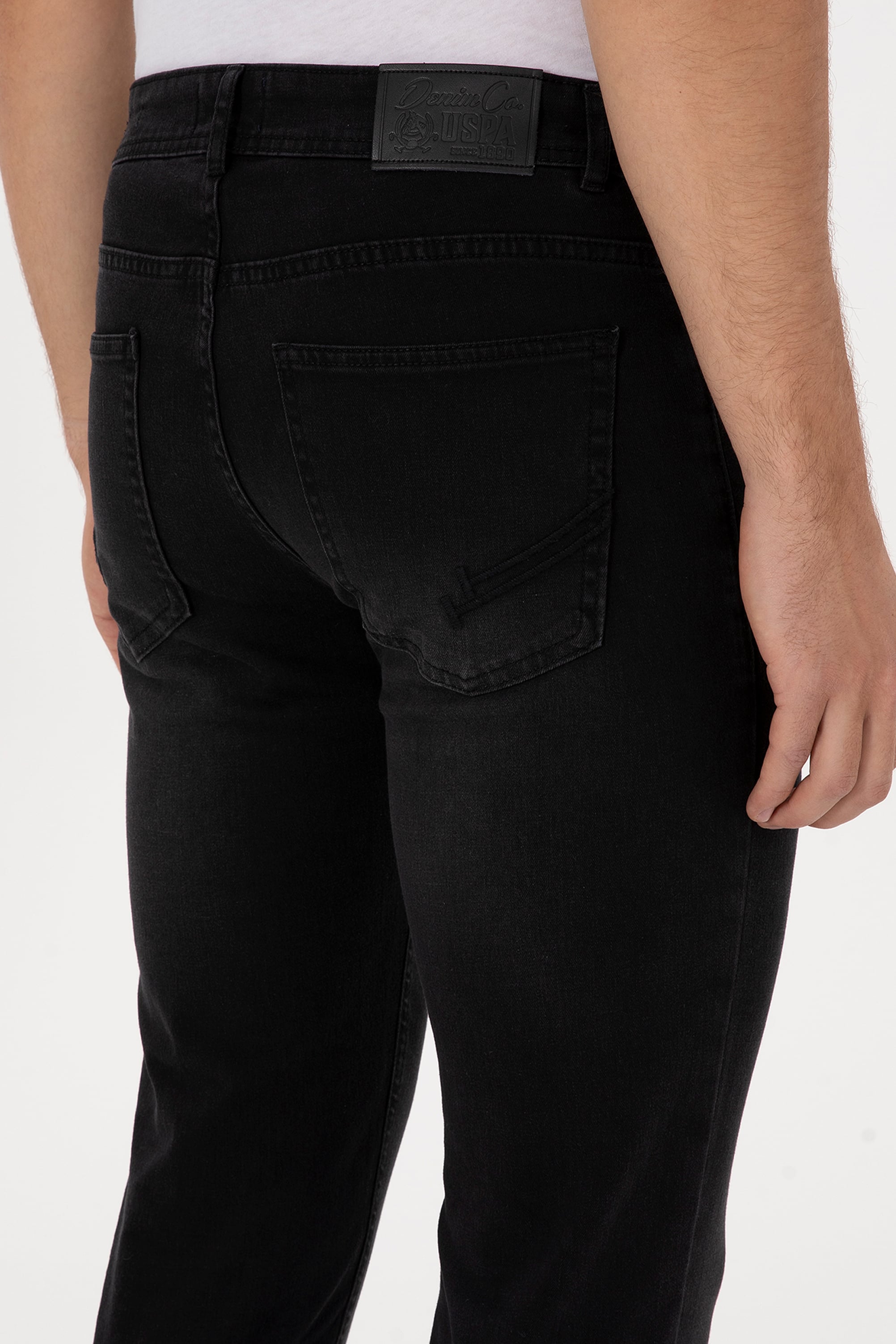 Erkek Siyah Slim Fit Jean Pantolon