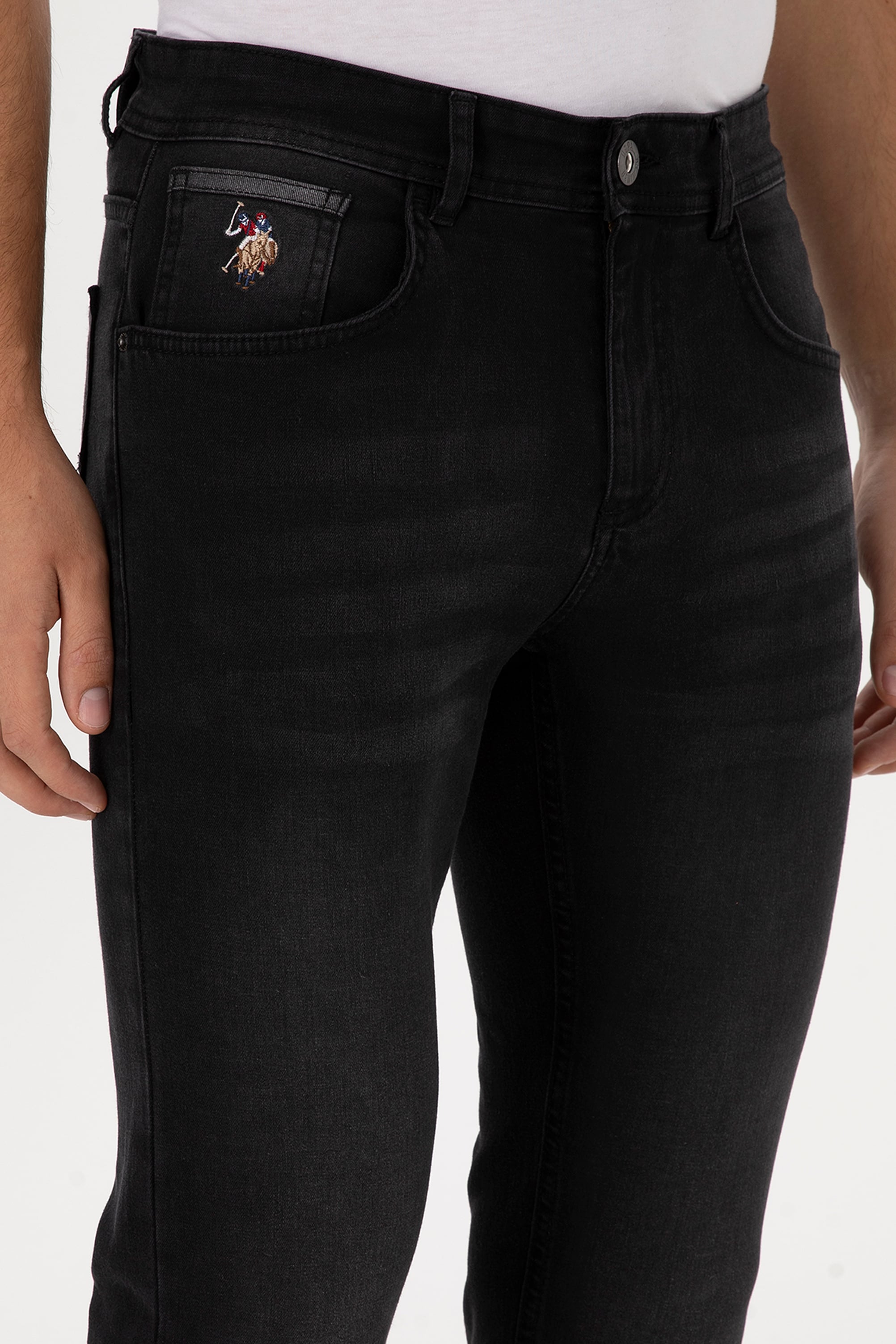 Erkek Siyah Slim Fit Jean Pantolon - Image 5