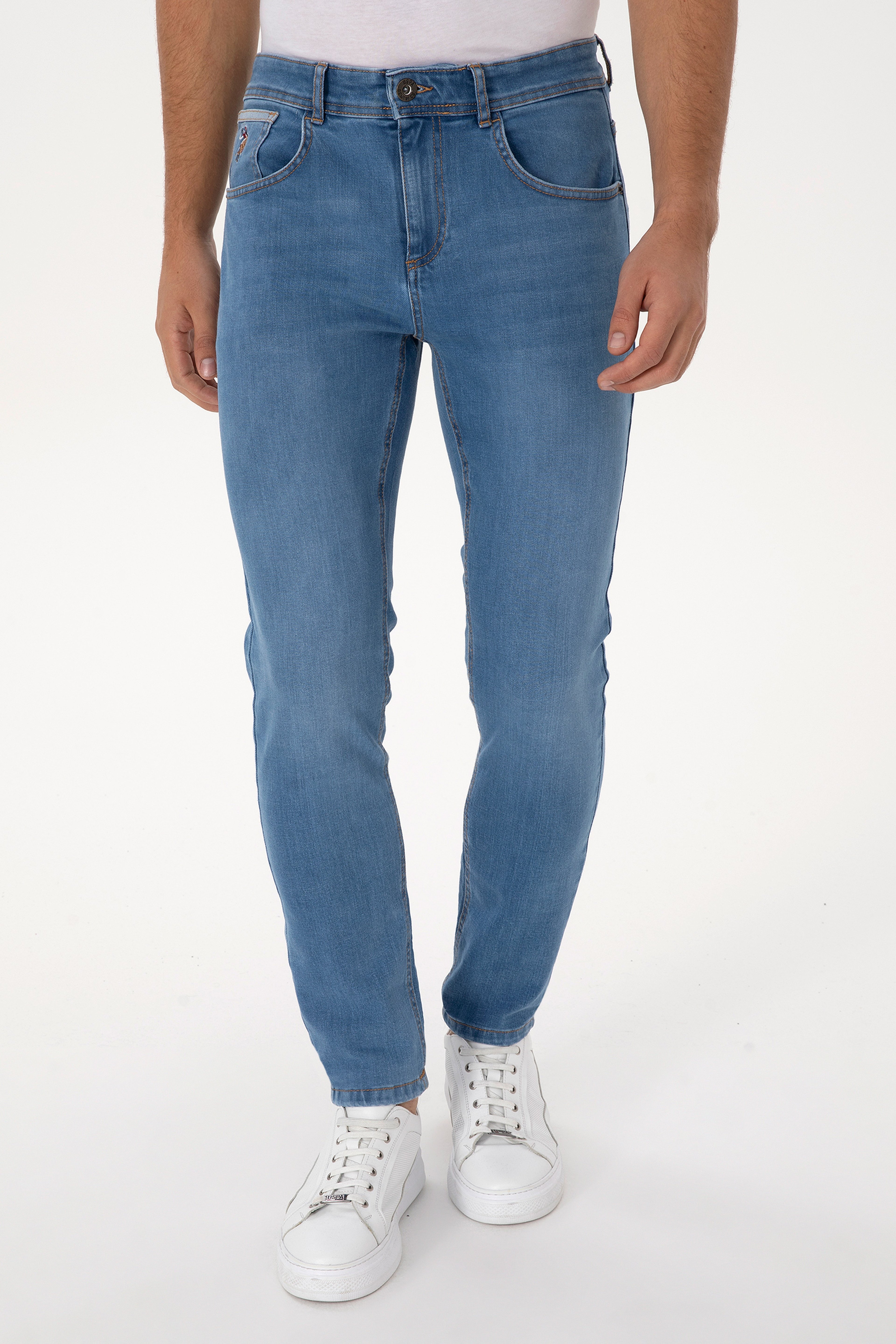 Erkek Açık Mavi Slim Fit Jean Pantolon