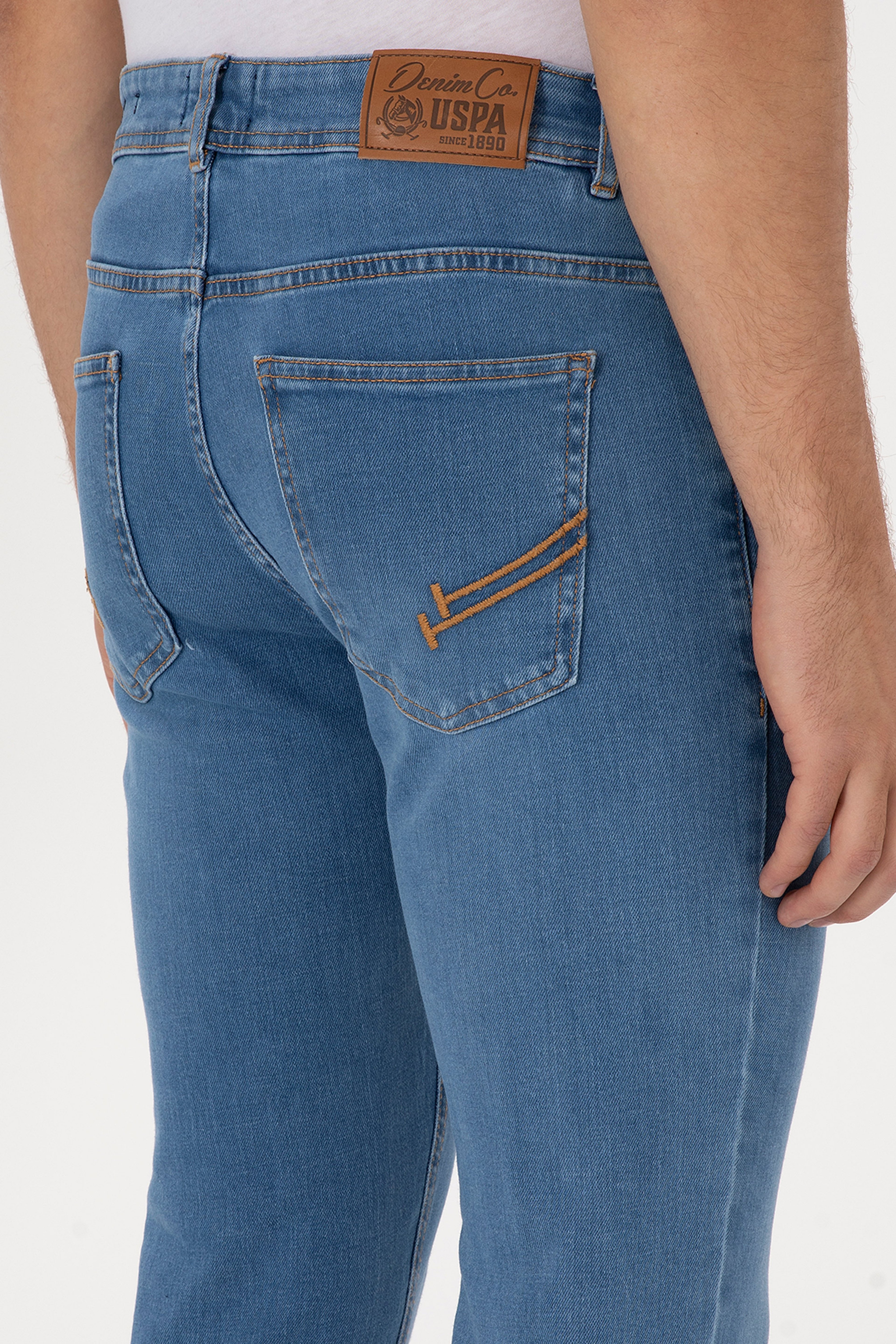 Erkek Açık Mavi Slim Fit Jean Pantolon