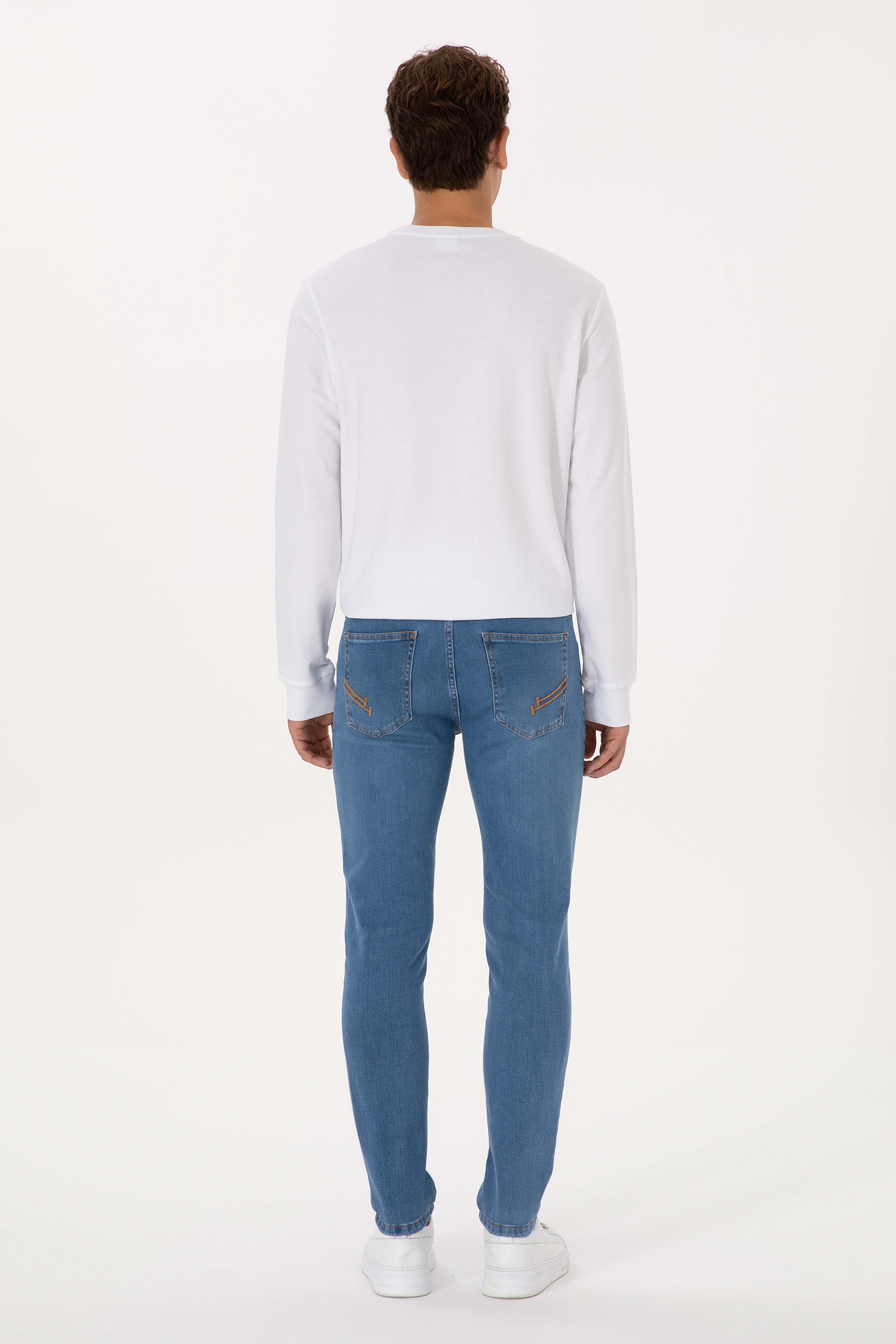 Erkek Açık Mavi Slim Fit Jean Pantolon - Image 4