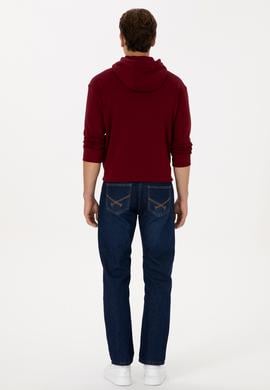 Erkek Koyu Mavi Straight Fit Jean Pantolon - 50316572041