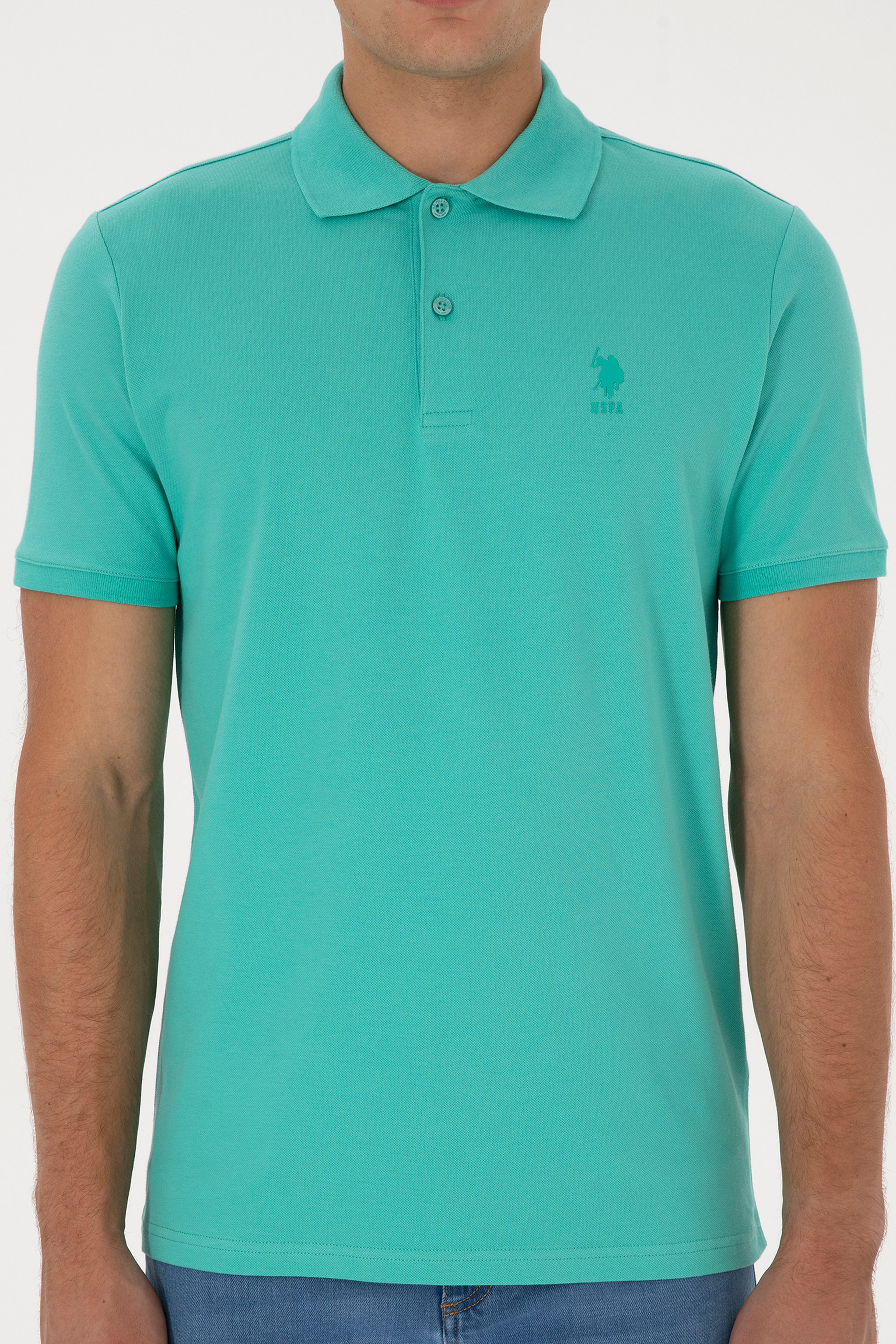 Erkek Mint Regular Fit Polo Yaka Tişört