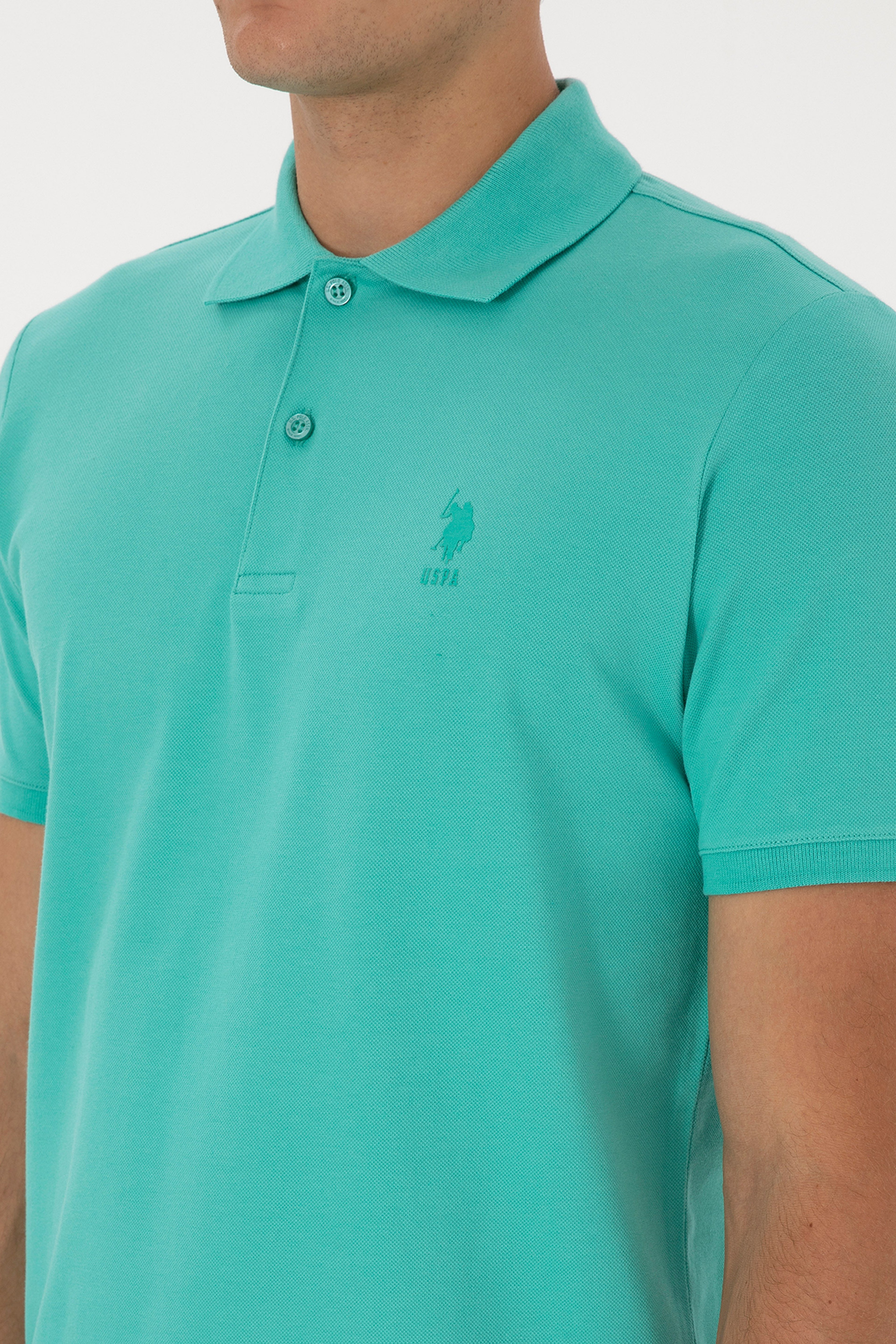 Erkek Mint Regular Fit Polo Yaka Tişört