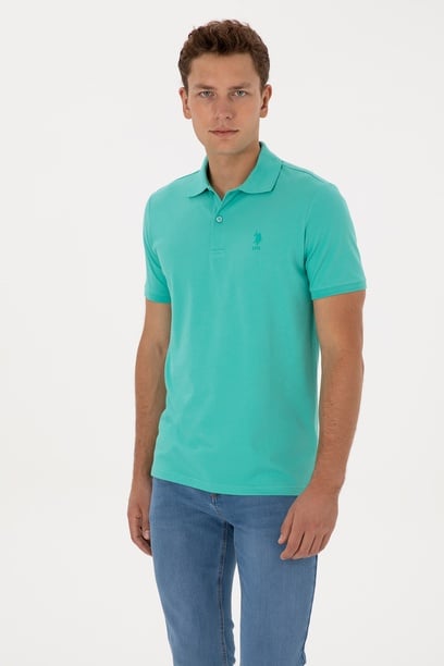 Erkek Mint Regular Fit Polo Yaka Tişört