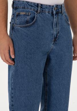 Erkek Mavi Loose Fit Jean Pantolon - 50316575020