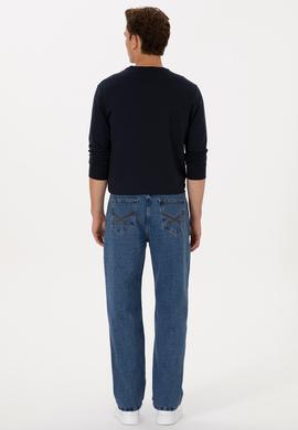 Erkek Mavi Loose Fit Jean Pantolon - 50316575020