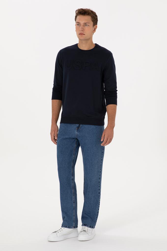 Erkek Mavi Loose Fit Jean Pantolon