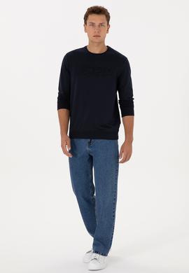 Erkek Mavi Loose Fit Jean Pantolon - 50316575020