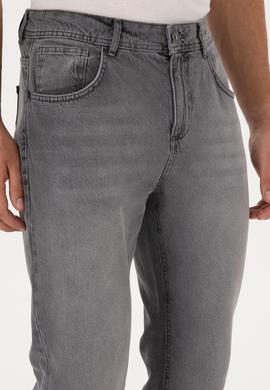 Erkek Gri Straight Fit Jean Pantolon - 50316562044