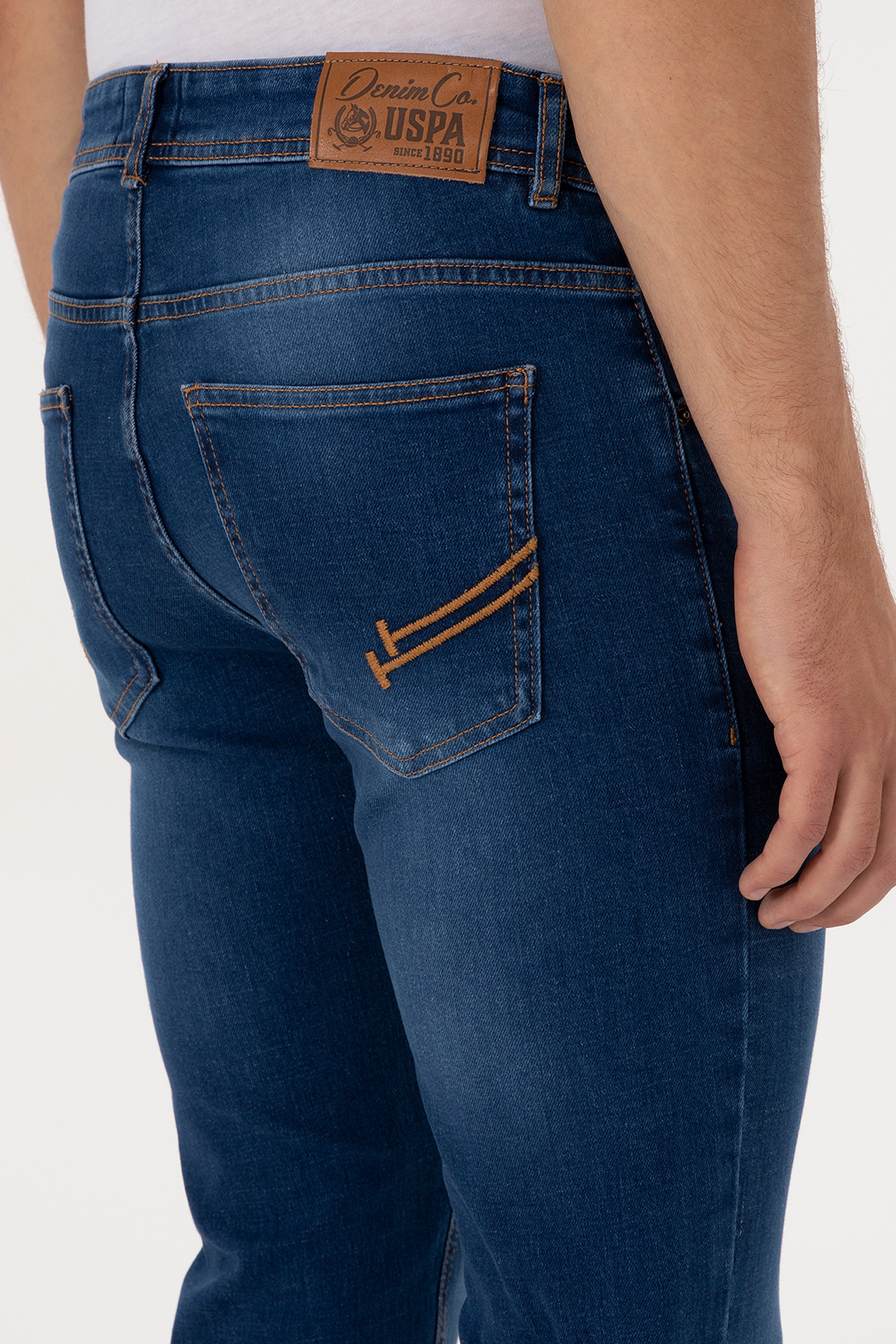 Erkek Mavi Slim Fit Jean Pantolon