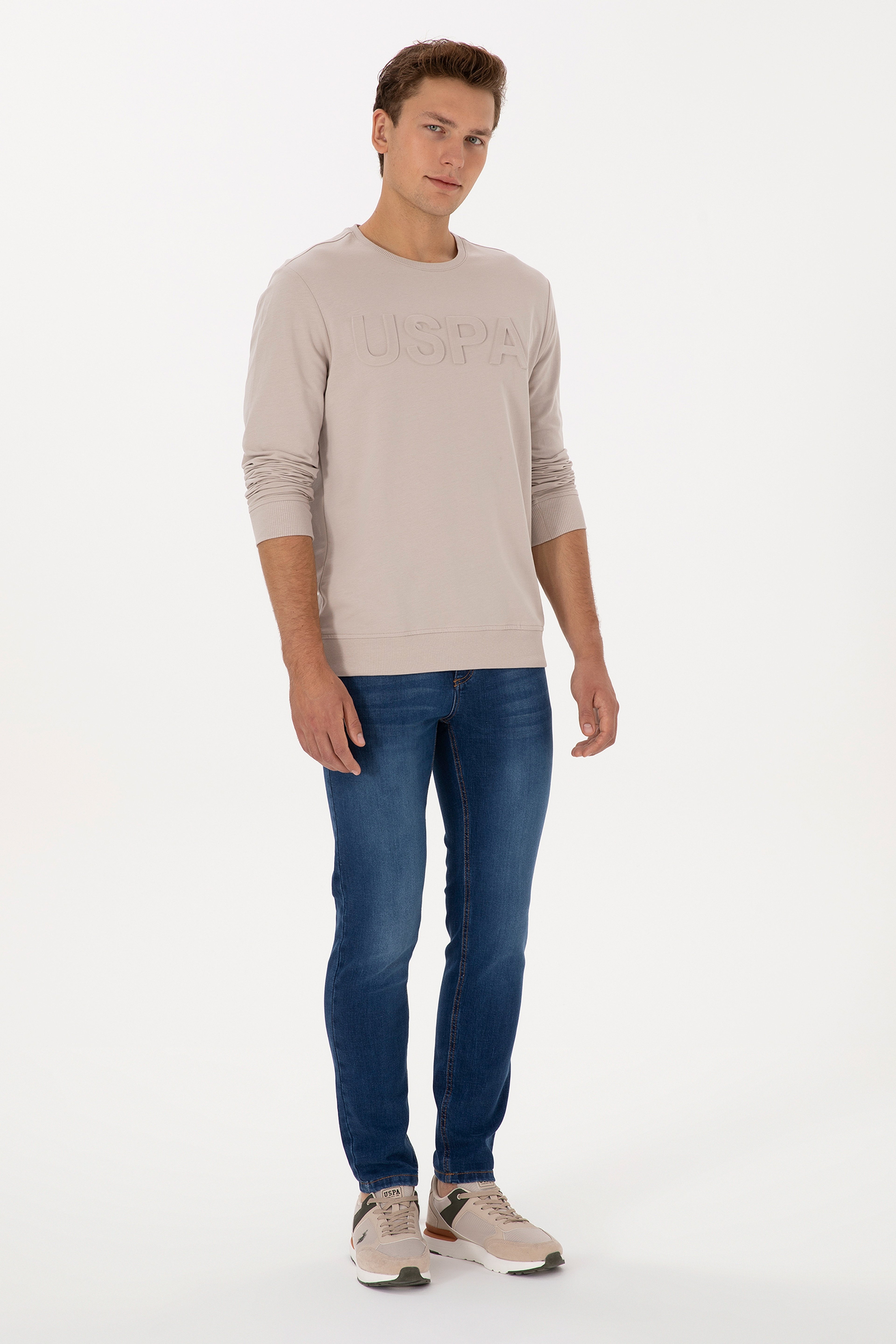 Erkek Mavi Slim Fit Jean Pantolon