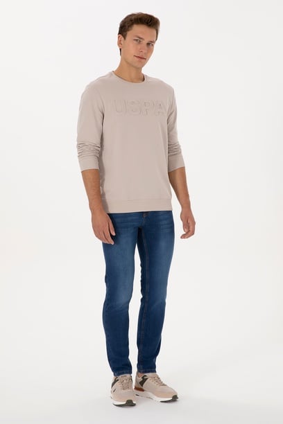 Erkek Mavi Slim Fit Jean Pantolon