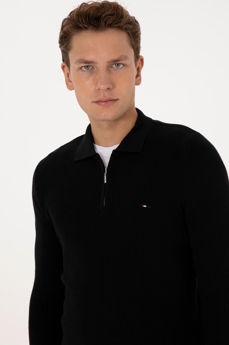 Erkek Siyah Basic Kazak