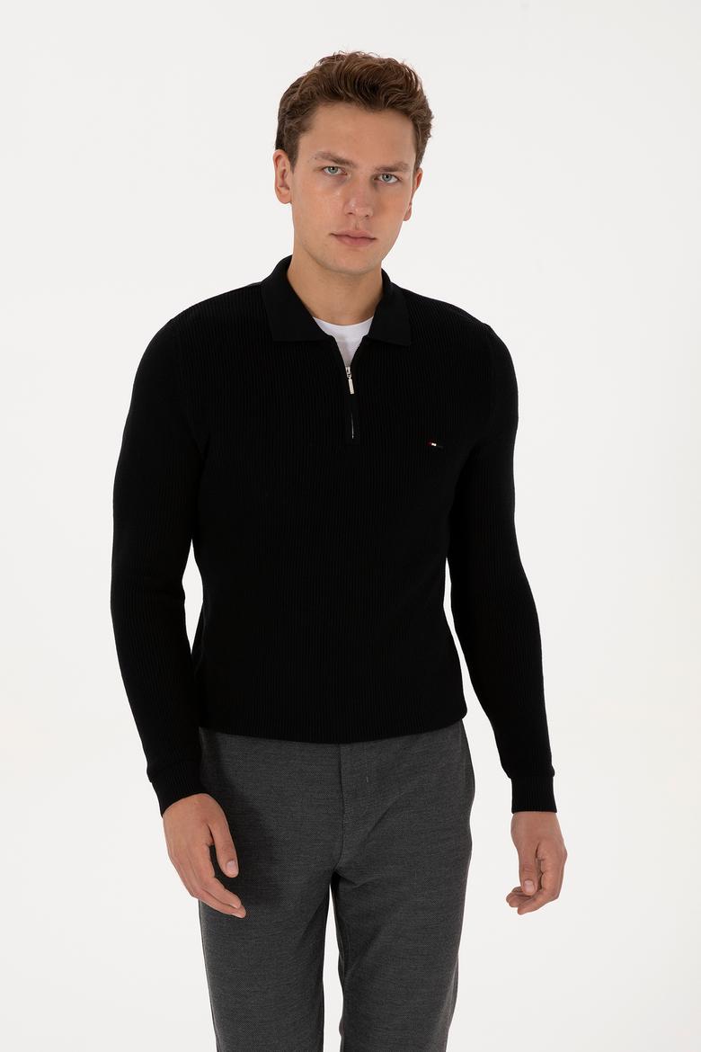 Erkek Siyah Basic Kazak