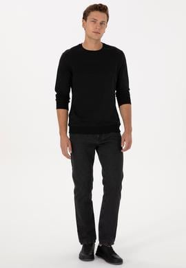 Erkek Siyah Relax Fit Jean Pantolon - 50316564020