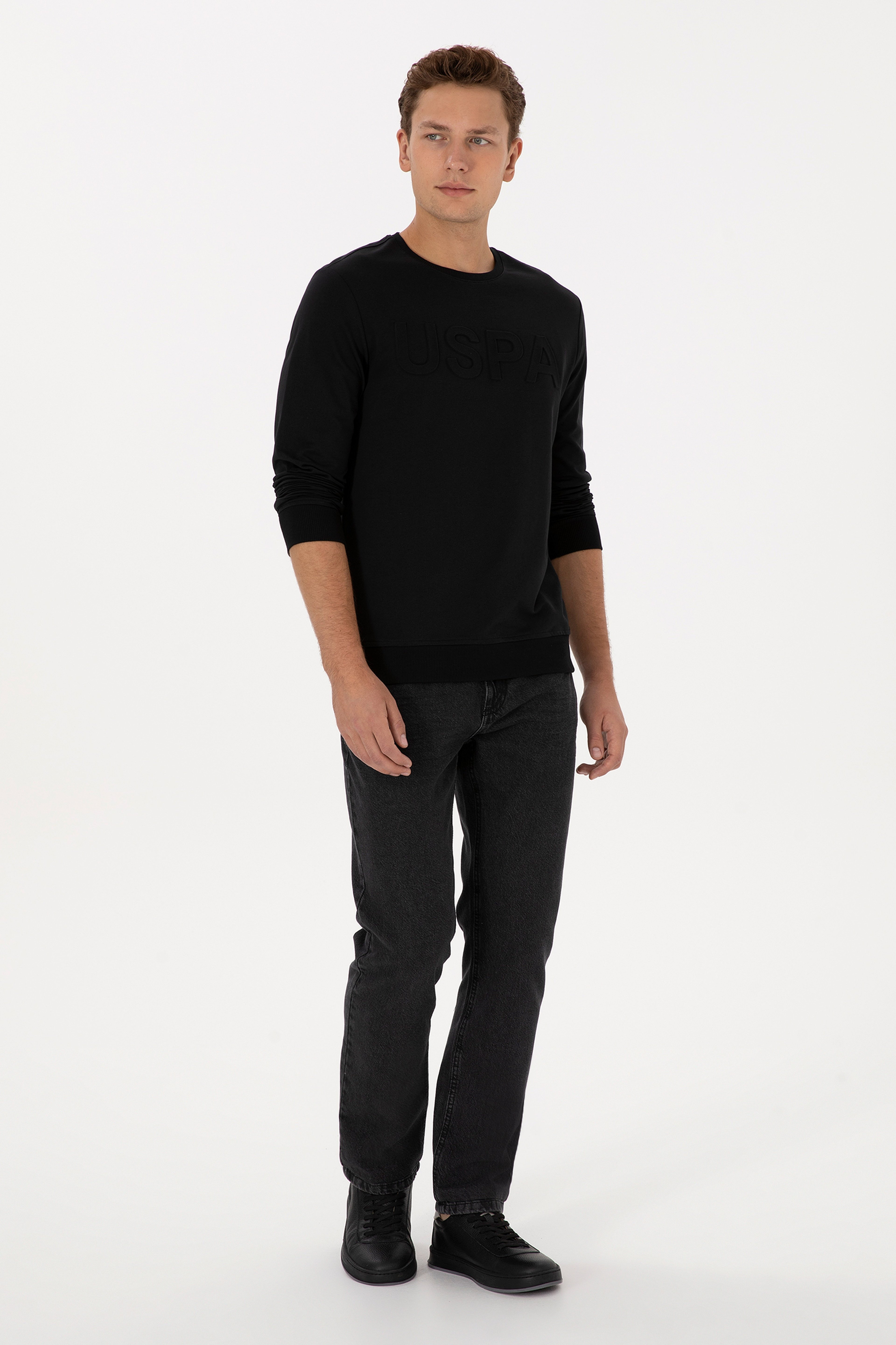Erkek Siyah Relax Fit Jean Pantolon - Image 3