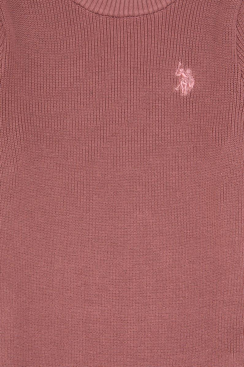 Kız Çocuk Orkide Bisiklet Yaka Basic Kazak