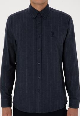 Erkek Lacivert Uzun Kollu Gömlek - 50316559014