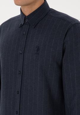 Erkek Lacivert Uzun Kollu Gömlek - 50316559014