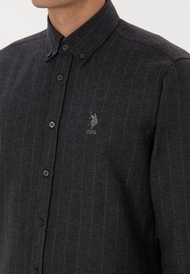 Erkek Antrasit Uzun Kollu Gömlek - 50316559026