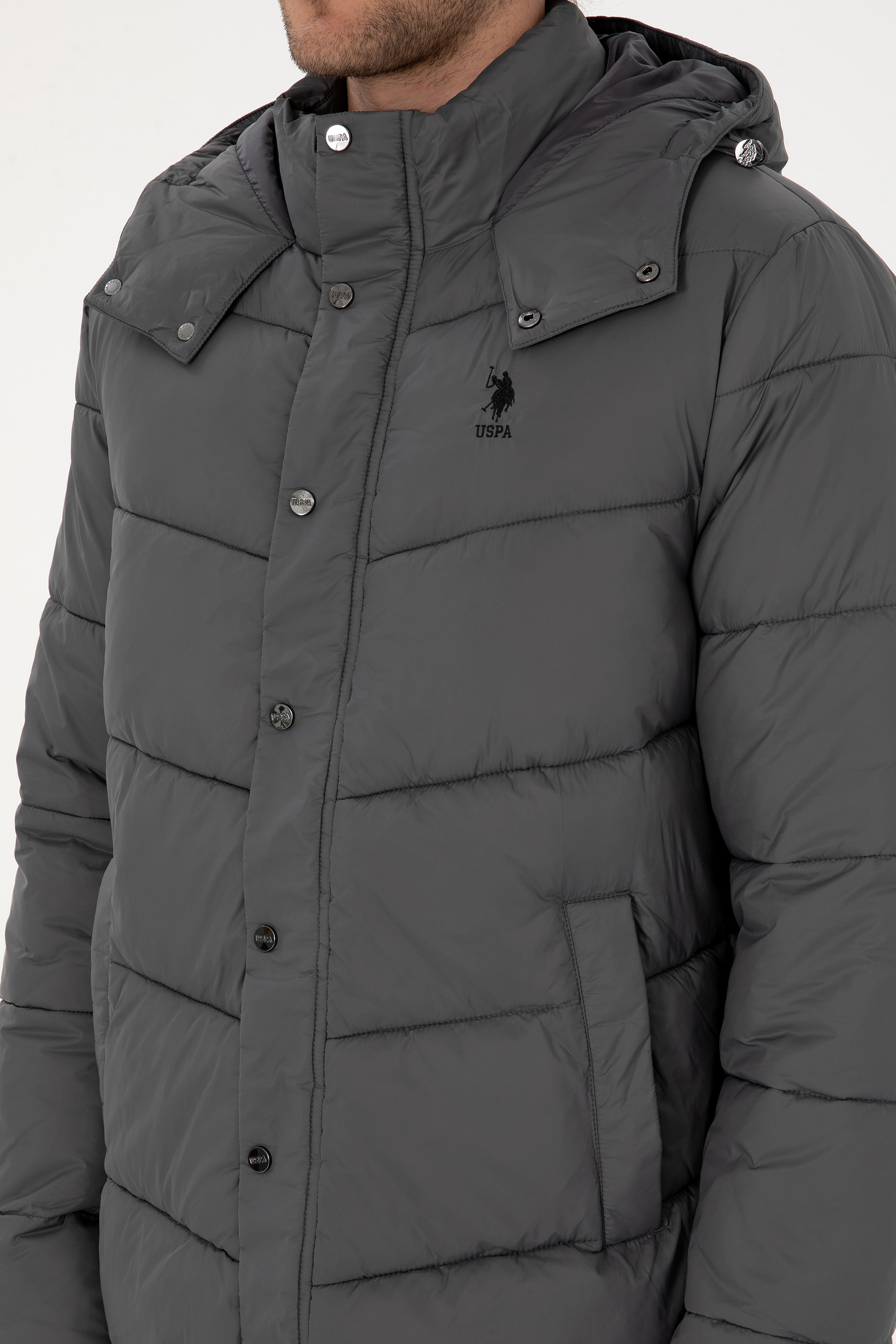 Erkek Gri Mont - Image 7