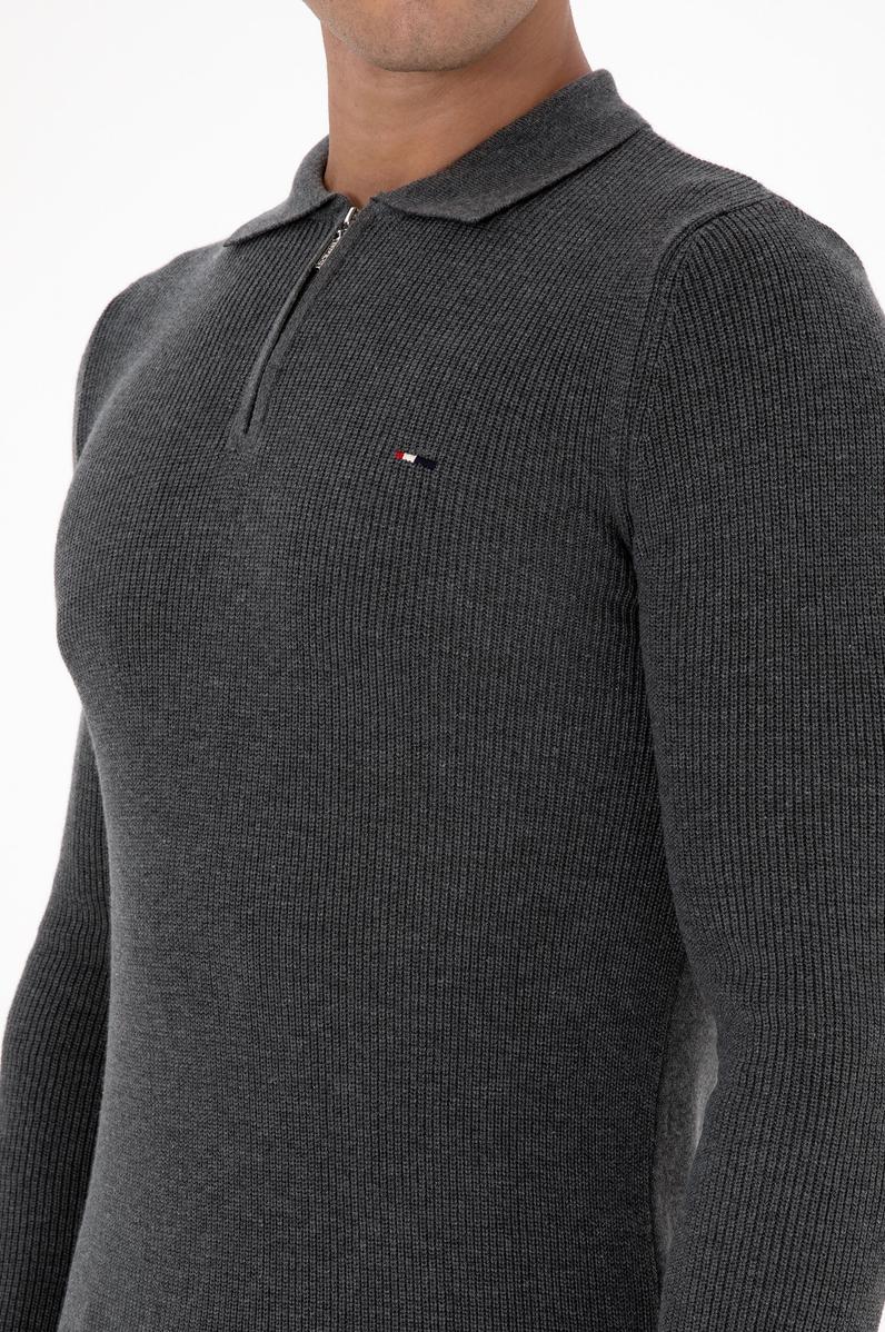 Erkek Antrasit Melanj Basic Kazak