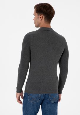 Erkek Antrasit Melanj Basic Kazak - 50313685047