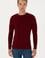 Erkek Slim Fit Bisiklet Yaka Bordo Basic Kazak