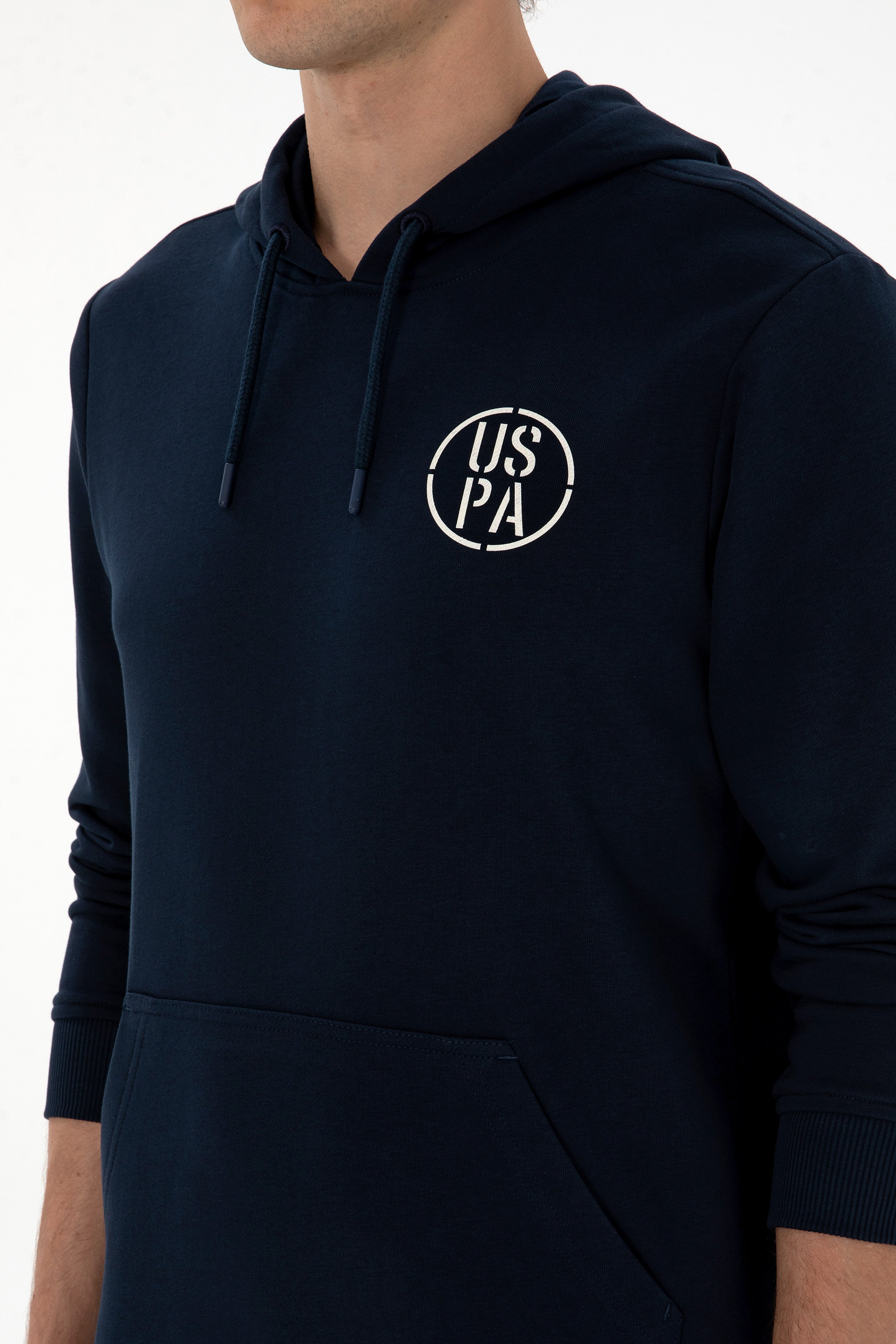 Erkek Regular Fit Kapüşonlu Lacivert Sweatshirt - Image 7