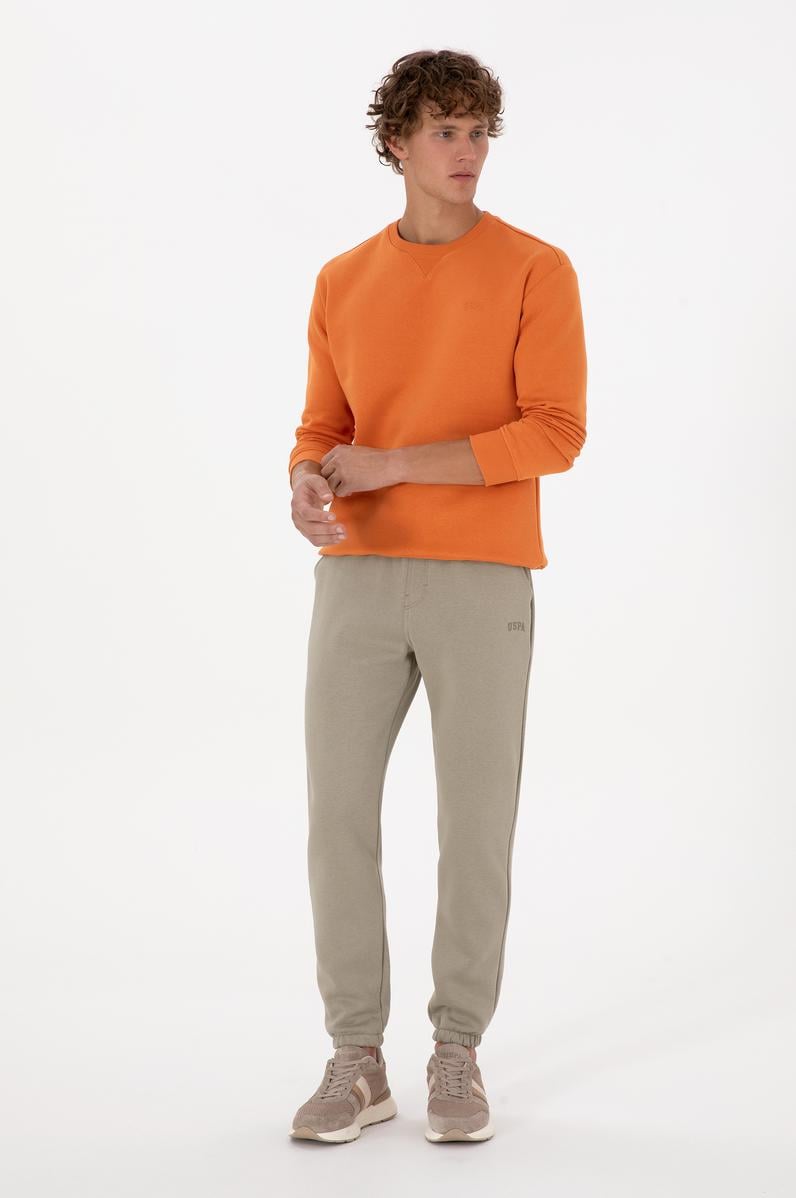 Erkek Açık Haki Şardonlu Eşofman Altı