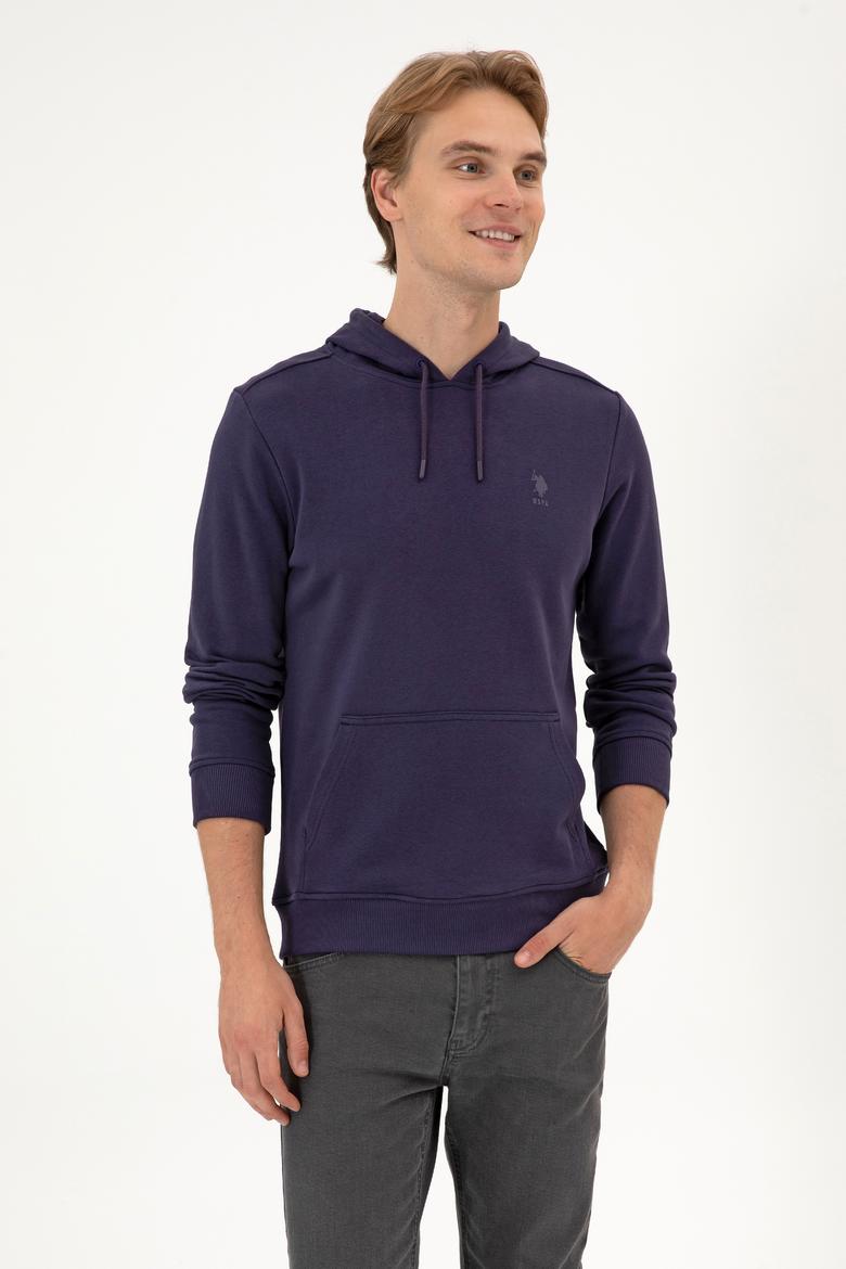 Erkek Mürdüm Basic Sweatshirt