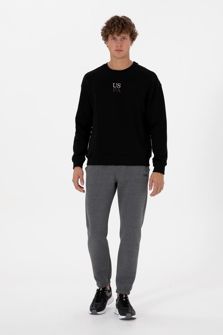 Erkek Antrasit Melanj Şardonlu Eşofman Altı